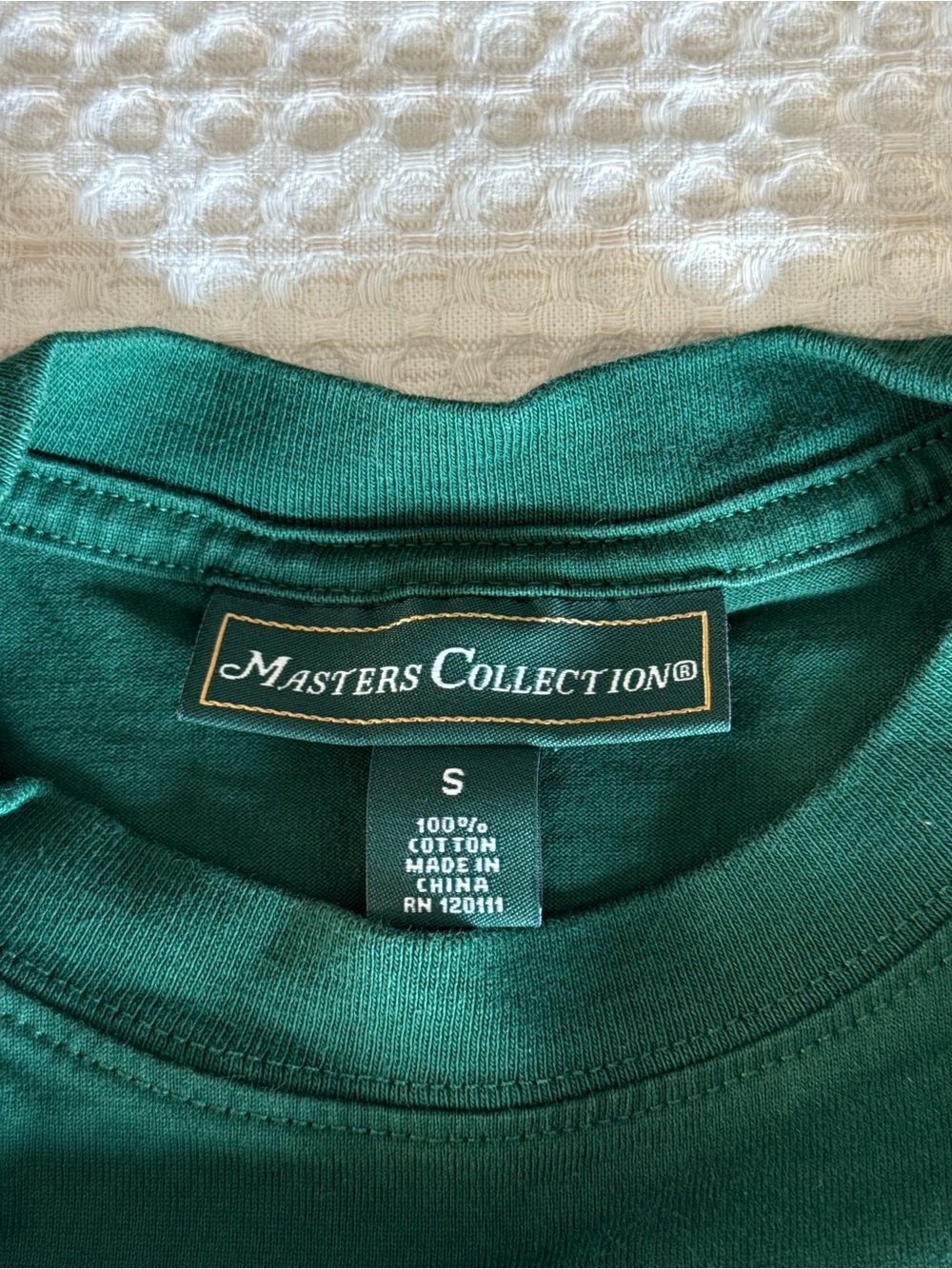 Brand New Masters Collection Golf Green Short-Sleeve Tshirt 2011 never worn - Picture 4 of 4